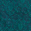 Teal Green Jaal Patterned Kurta Set with Striped Collar